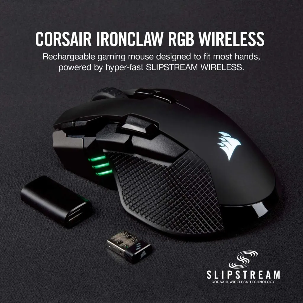 [12月聖誕優惠] Corsair IRONCLAW RGB WIRELESS Gaming Mouse CH-9317011-AP