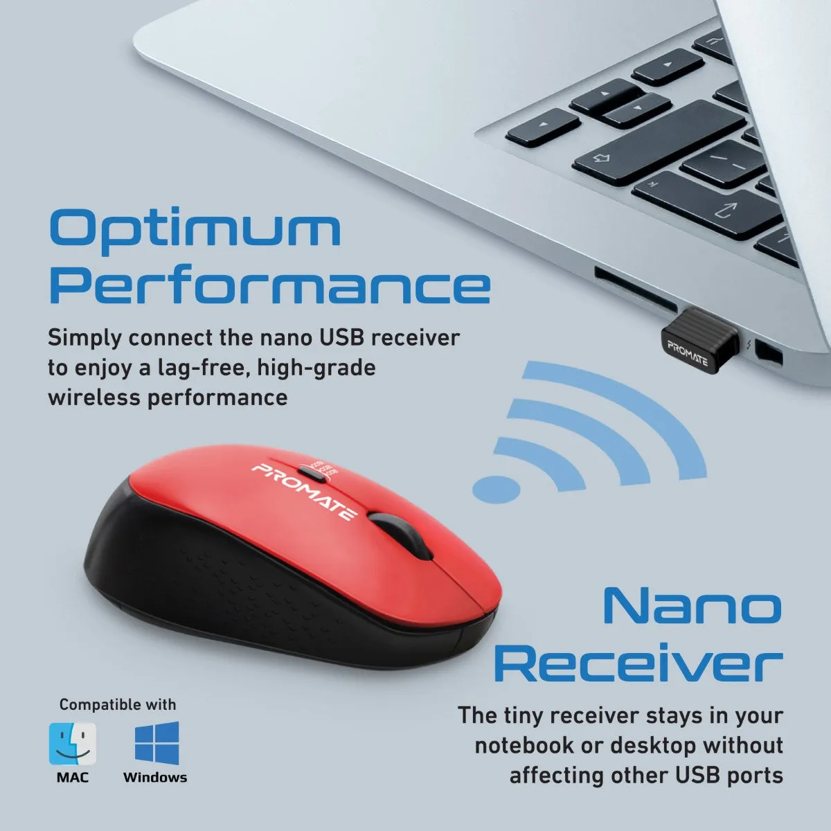 1600DPI MaxComfort® Ergonomic Wireless Mouse