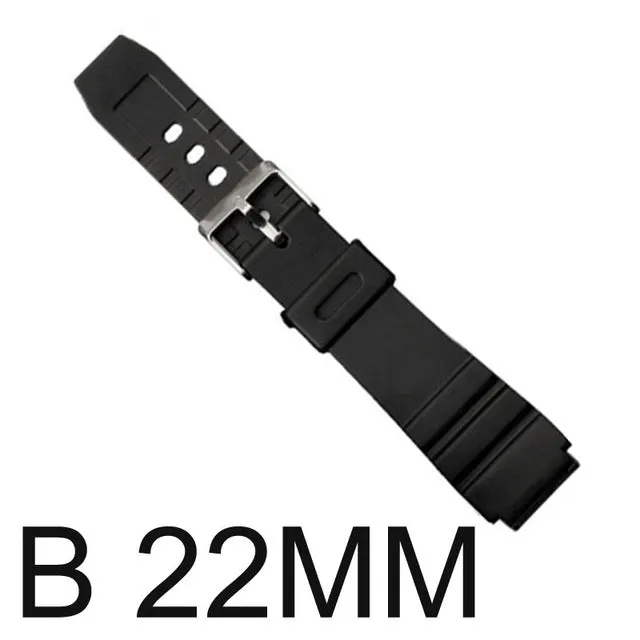 16mm 18mm 20mm 22mm Watchband Silicone Rubber Bands For  casio Watches EF Replace Electronic Wristwatch Band Sports Watch Straps