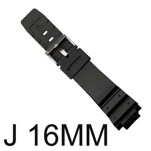 16mm 18mm 20mm 22mm Watchband Silicone Rubber Bands For  casio Watches EF Replace Electronic Wristwatch Band Sports Watch Straps