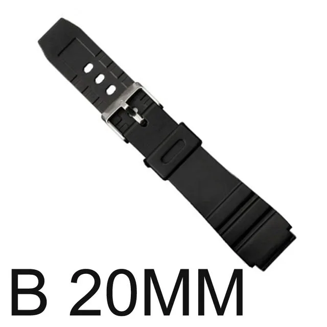 16mm 18mm 20mm 22mm Watchband Silicone Rubber Bands For  casio Watches EF Replace Electronic Wristwatch Band Sports Watch Straps