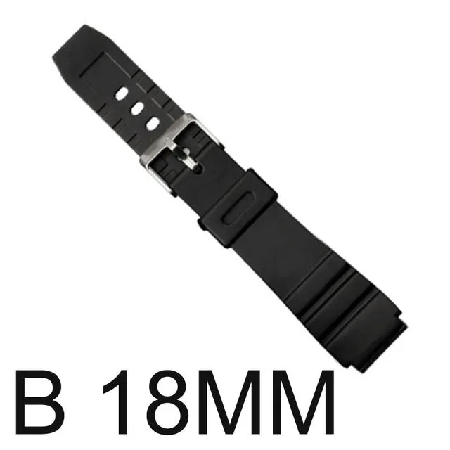 16mm 18mm 20mm 22mm Watchband Silicone Rubber Bands For  casio Watches EF Replace Electronic Wristwatch Band Sports Watch Straps