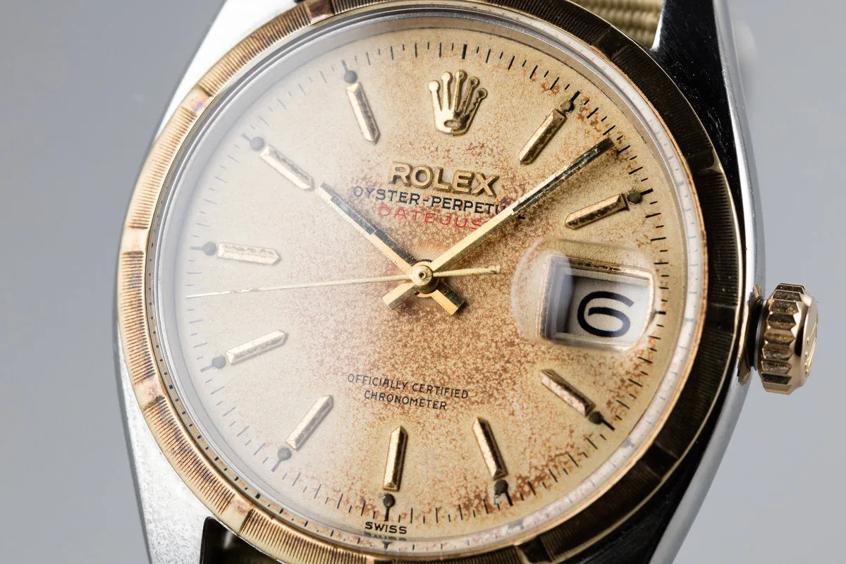 1955 Rolex Two Tone Red DateJust 6305 with Tropical Dial and Papers