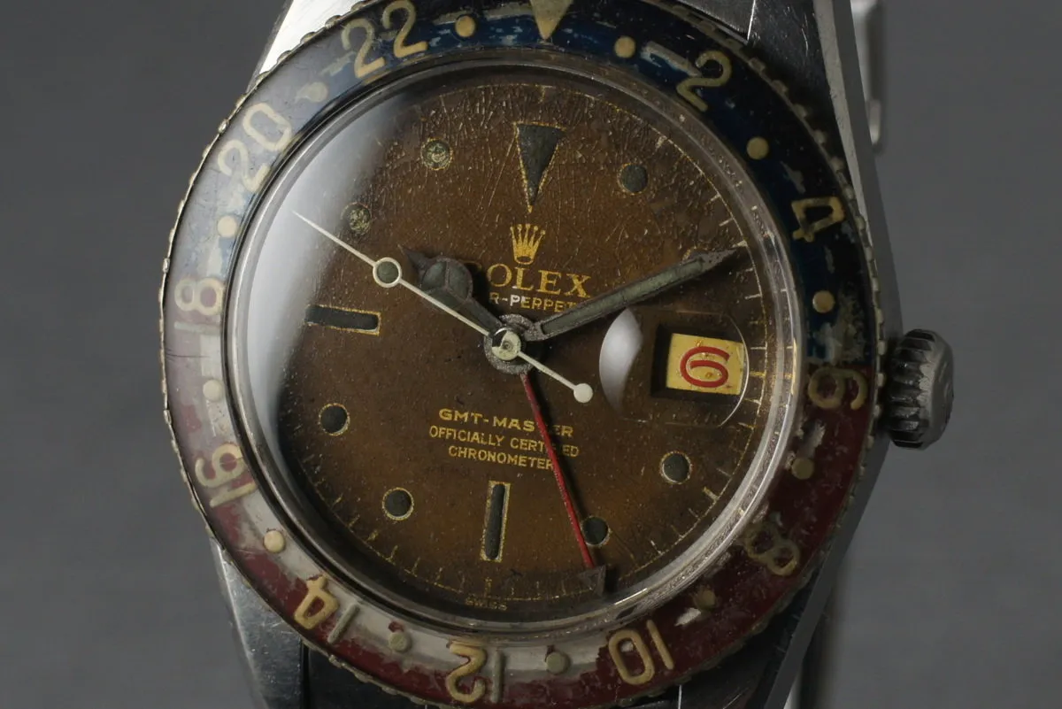 1958 Rolex GMT 6542 with tropical brown dial and bakelite insert