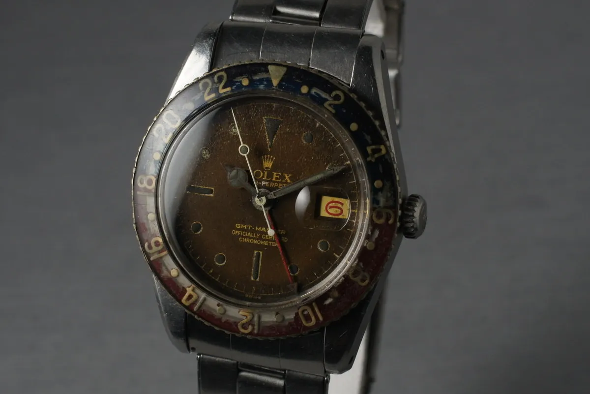 1958 Rolex GMT 6542 with tropical brown dial and bakelite insert