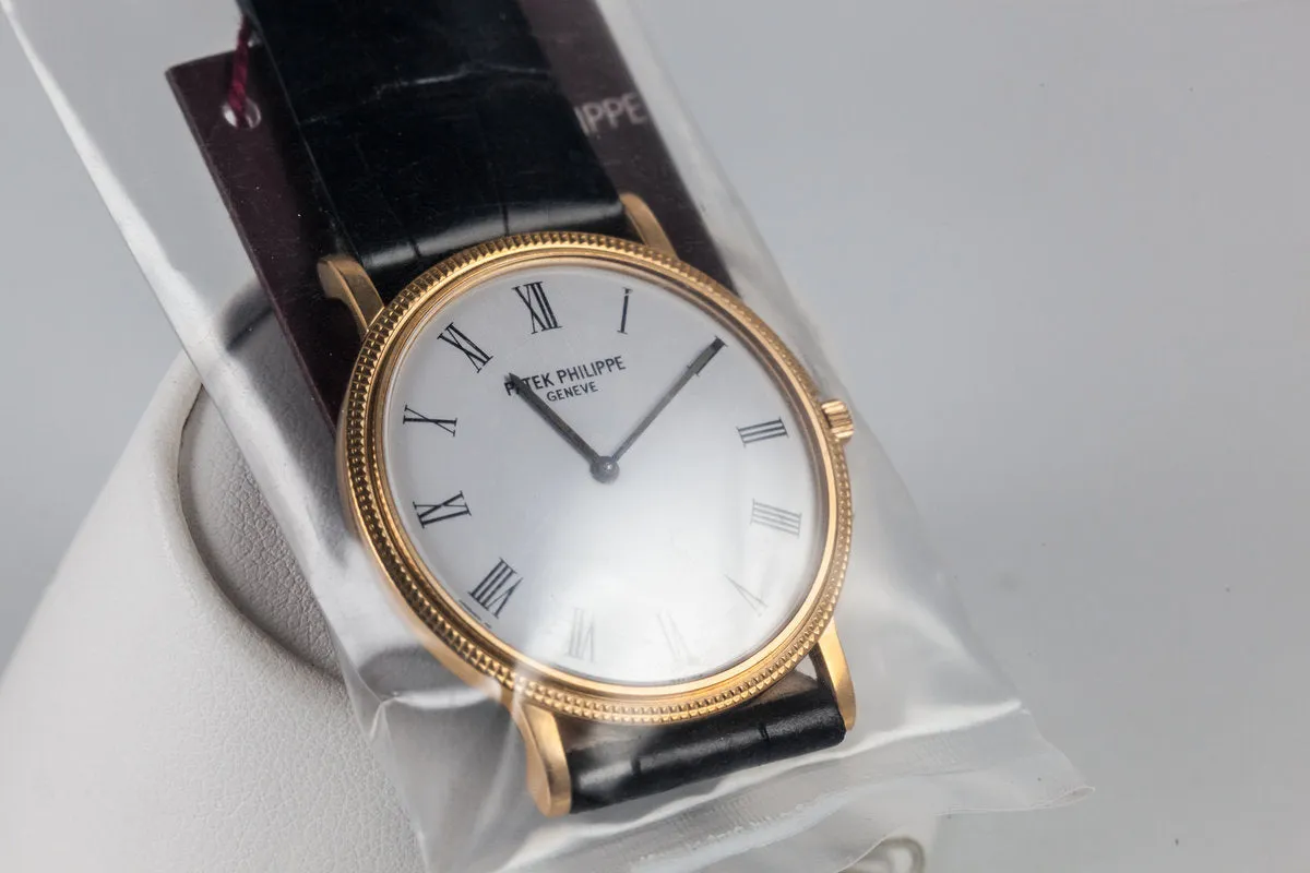 1977 Patek Philippe Calatrava 3520 Sealed from Patek Service Center with Box and Papers