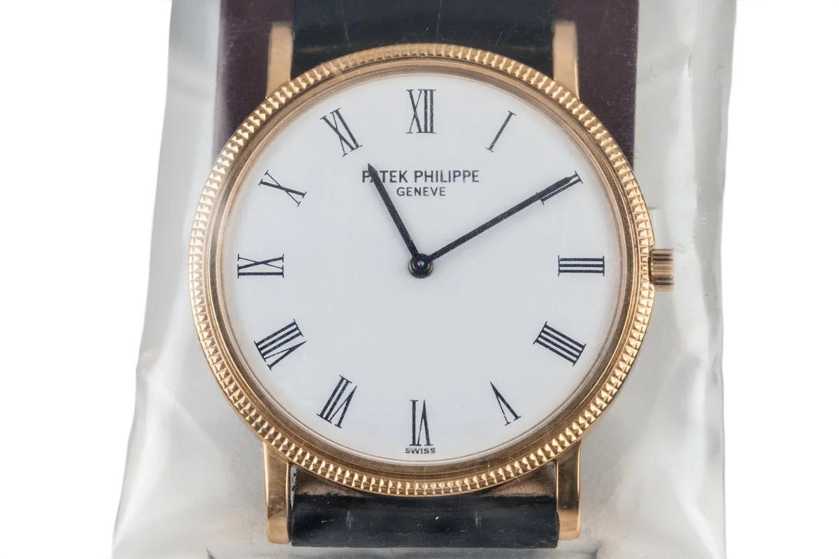 1977 Patek Philippe Calatrava 3520 Sealed from Patek Service Center with Box and Papers