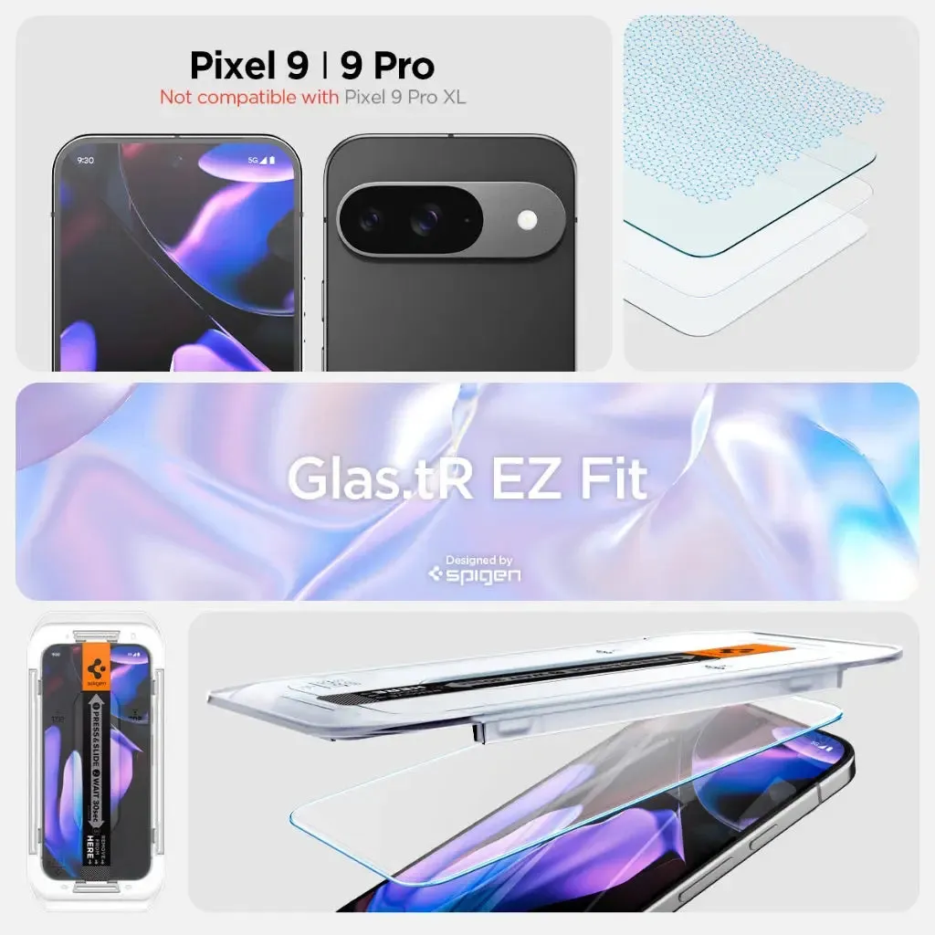 [2 Pack] Google Pixel 9 Pro / Pixel 9 Glas.tR EZ Fit Screen Protector