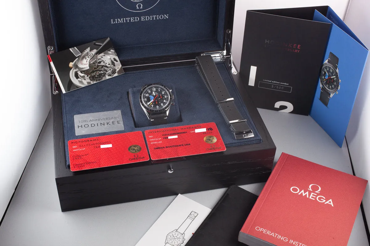 2018 Omega Speedmaster HODINKEE 10th Anniversary 3 of 500 Limited Edition 311.32.40.3006.001 with Box and Papers