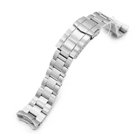 22mm Super-O Boyer Watch Band for Seiko 5 Sports 42.5mm SRPD51 SRPD55 SBSA003, Stainless Steel - Brushed, SUB Diver Clasp