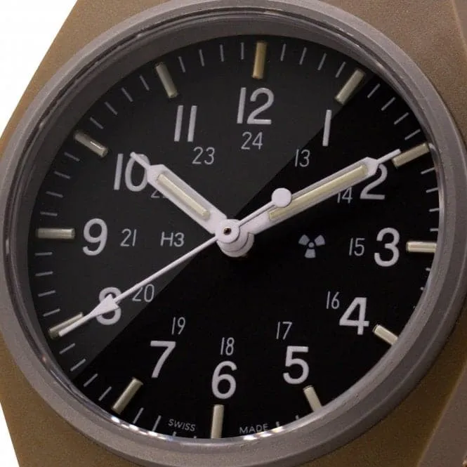 34mm Desert Tan General Purpose Quartz (GPQ) Nylon DEFSTAN Watch