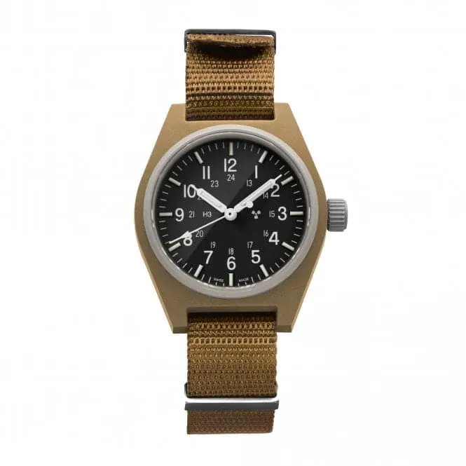 34mm Desert Tan General Purpose Quartz (GPQ) Nylon DEFSTAN Watch