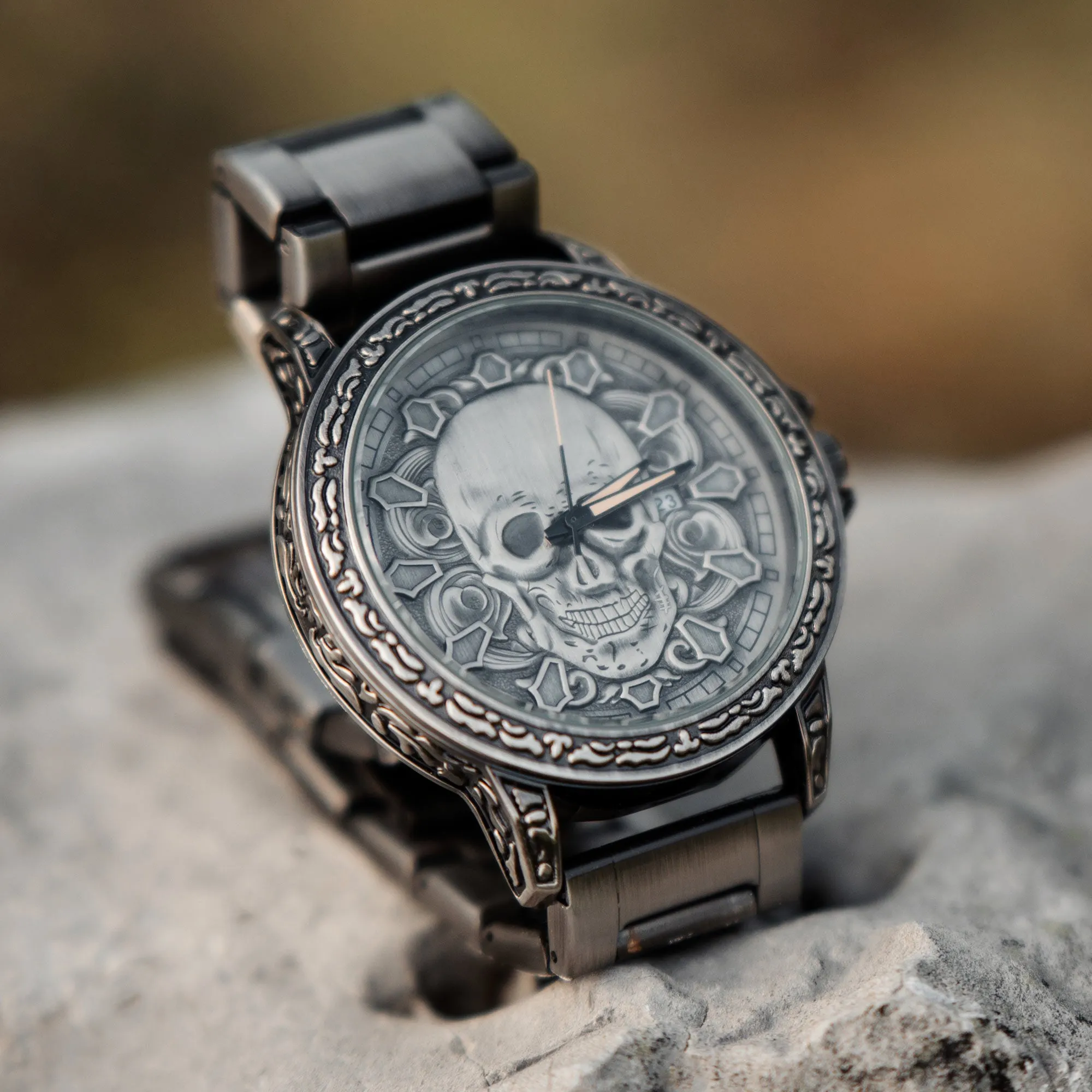 3D Carved Skull Unisex Watch