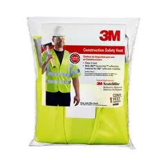 3M™ Hi-Viz Vest, Class 3, Short Sleeve, 94900-80030, Yellow, 5/case