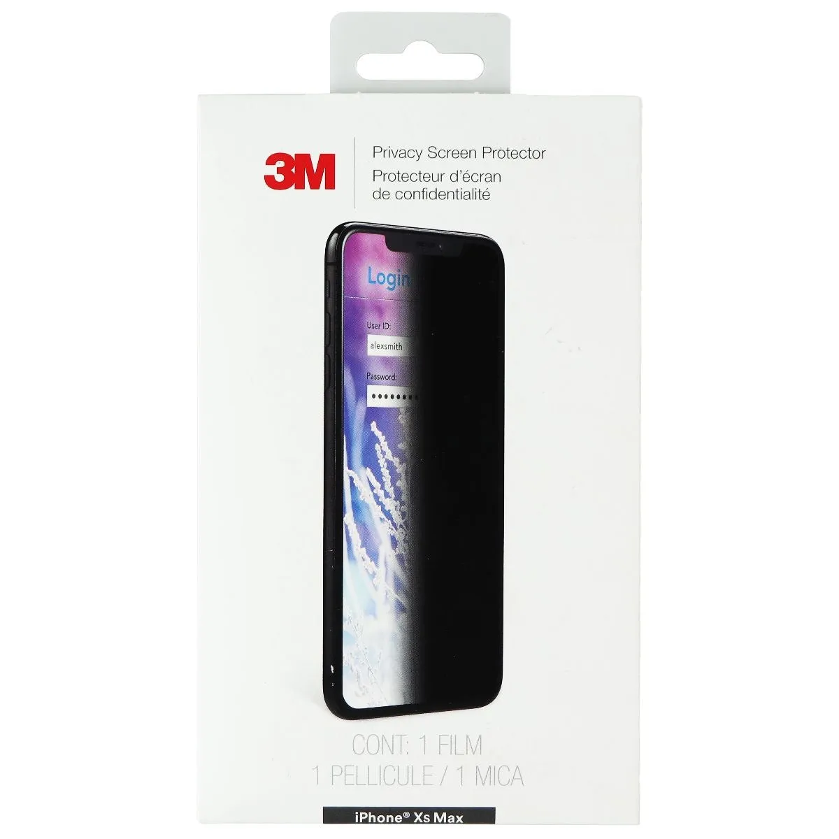 3M Privacy Screen Protector for Apple iPhone Xs Max - Clear / Tinted