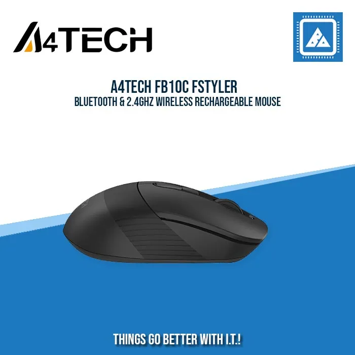 A4TECH FB10C FSTYLER BLUETOOTH & 2.4GHZ WIRELESS RECHARGEABLE MOUSE