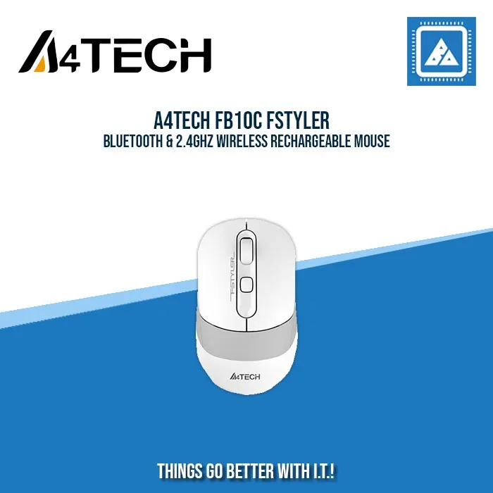 A4TECH FB10C FSTYLER BLUETOOTH & 2.4GHZ WIRELESS RECHARGEABLE MOUSE