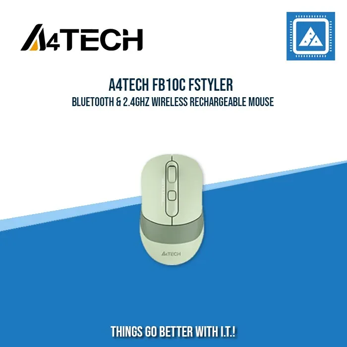 A4TECH FB10C FSTYLER BLUETOOTH & 2.4GHZ WIRELESS RECHARGEABLE MOUSE