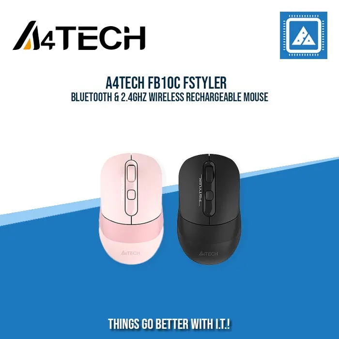 A4TECH FB10C FSTYLER BLUETOOTH & 2.4GHZ WIRELESS RECHARGEABLE MOUSE