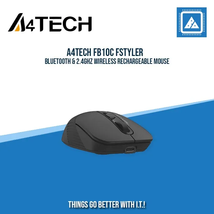 A4TECH FB10C FSTYLER BLUETOOTH & 2.4GHZ WIRELESS RECHARGEABLE MOUSE