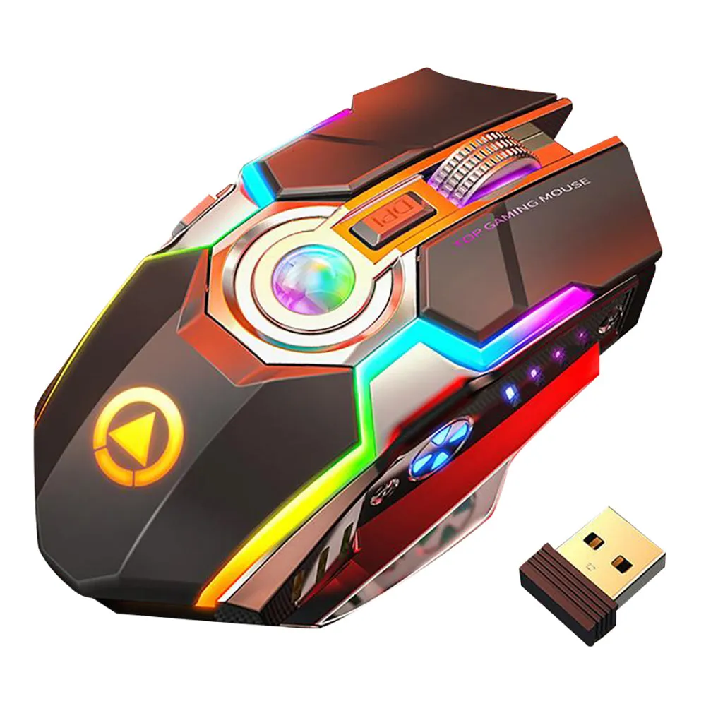 A5 Silent RGB LED Backlit Rechargeable Wireless Gaming Mouse