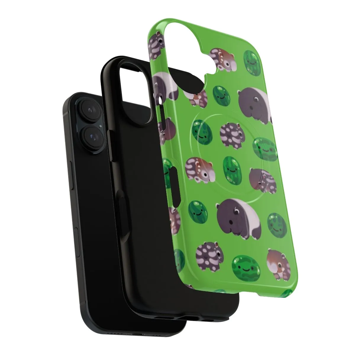 Adorable Tapir and Watermelon Magnetic Phone Case