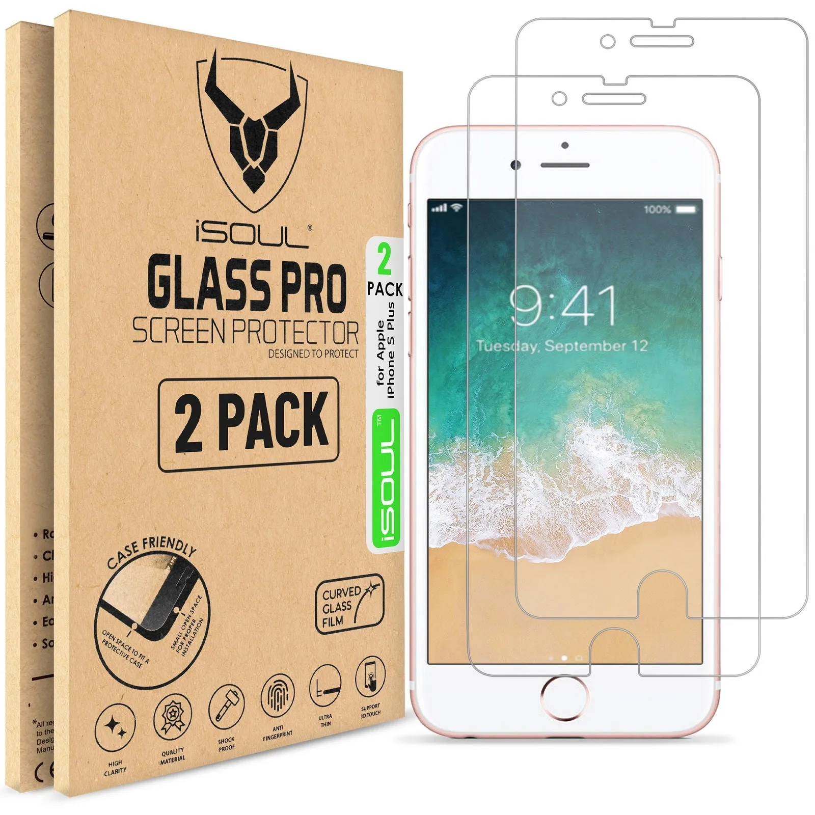 All Pack iPhone 8 Plus / 7 Plus / 6S Plus / 6 Plus Screen Protector Tempered Glass