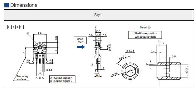 ALPS Mouse Scroll Wheel Encoder