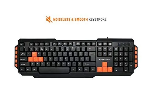 Amkette Xcite Pro USB Keyboard and Mouse Combo (Black)