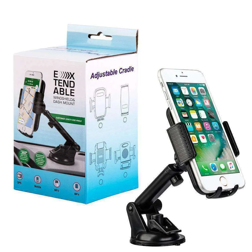 AMZER Universal Dash, Windshield Car Mount Phone Holder With Adjustable Extension Arm