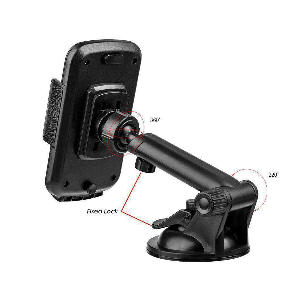 AMZER Universal Dash, Windshield Car Mount Phone Holder With Adjustable Extension Arm