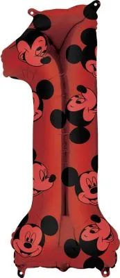 Anagram - 26" Mickey Mouse Forever Red Number '1' Mylar Balloon