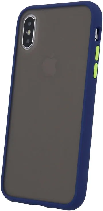 Apple iPhone 7 Hard Shell Coloured Buttons Cover - Blue