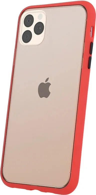 Apple iPhone 7 Hard Shell Coloured Buttons Cover - Red