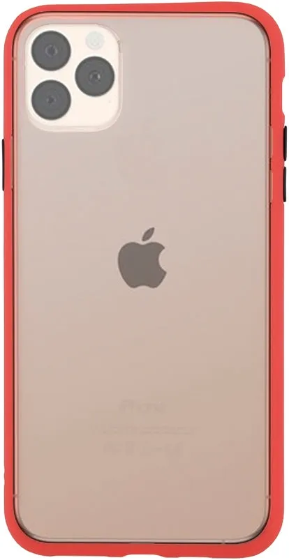 Apple iPhone 7 Hard Shell Coloured Buttons Cover - Red