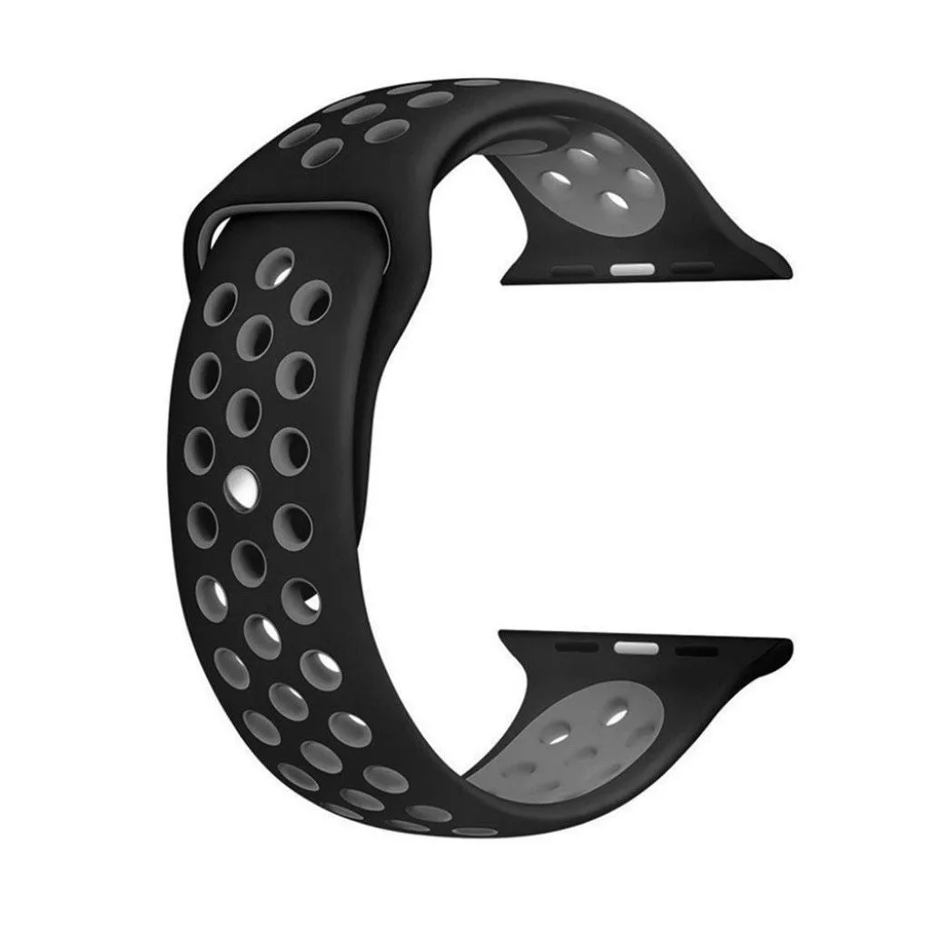 Apple Watch 38mm breathable hollow holes silicone watchband - Grey