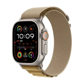 Apple Watch Ultra 2 GPS   Cellular 49mm Natural Titanium Case with Tan Alpine Loop - L