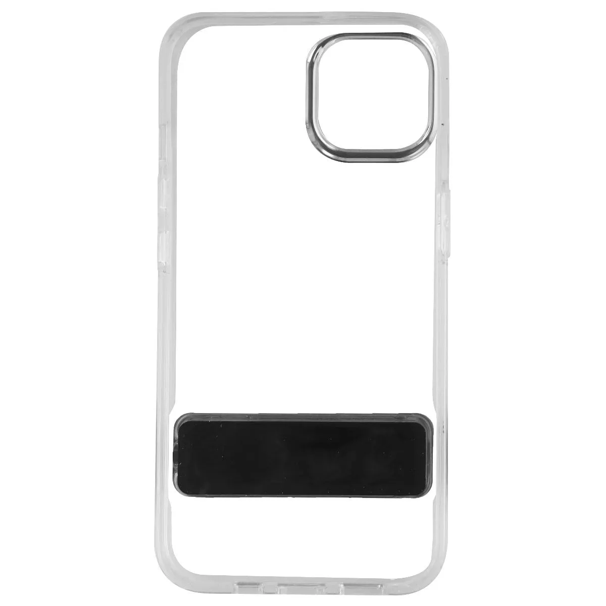 AQA Hard Protective Case with Kickstand for iPhone 13 / 14 - Clear / Silver