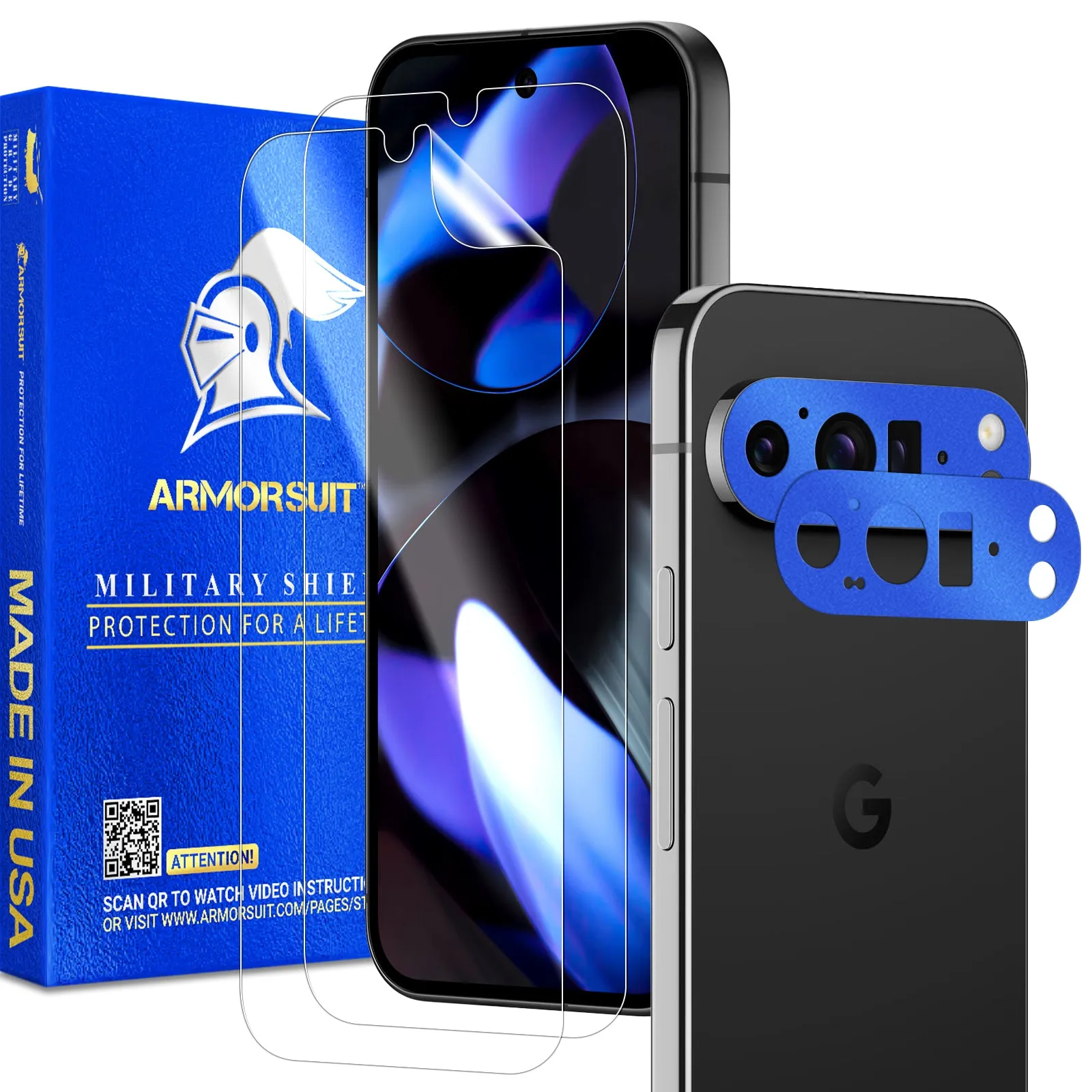 Armorsuit [2 2 Pack] Screen Protector for Google Pixel 9 Pro   Vinyl Camera Protector