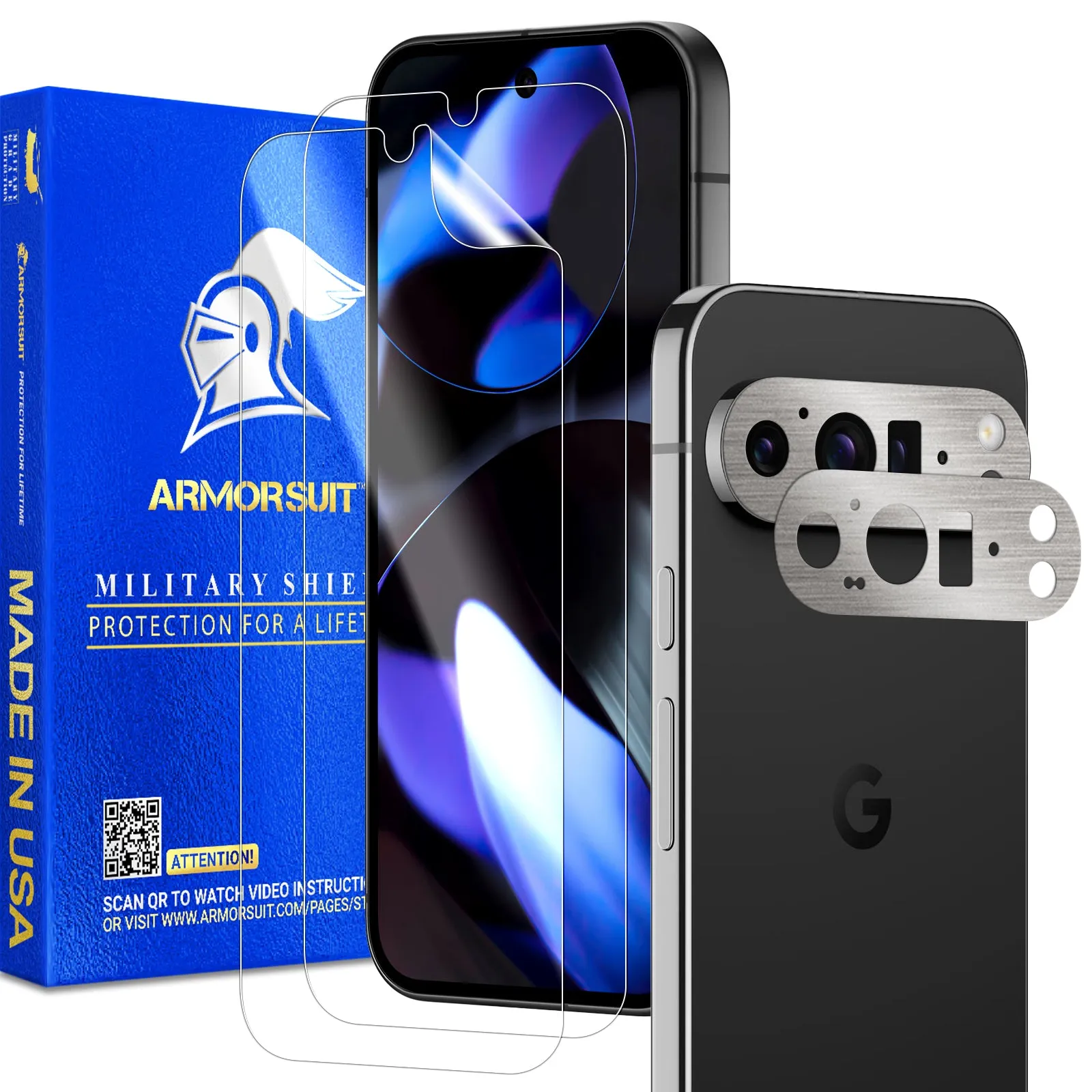 Armorsuit [2 2 Pack] Screen Protector for Google Pixel 9 Pro   Vinyl Camera Protector