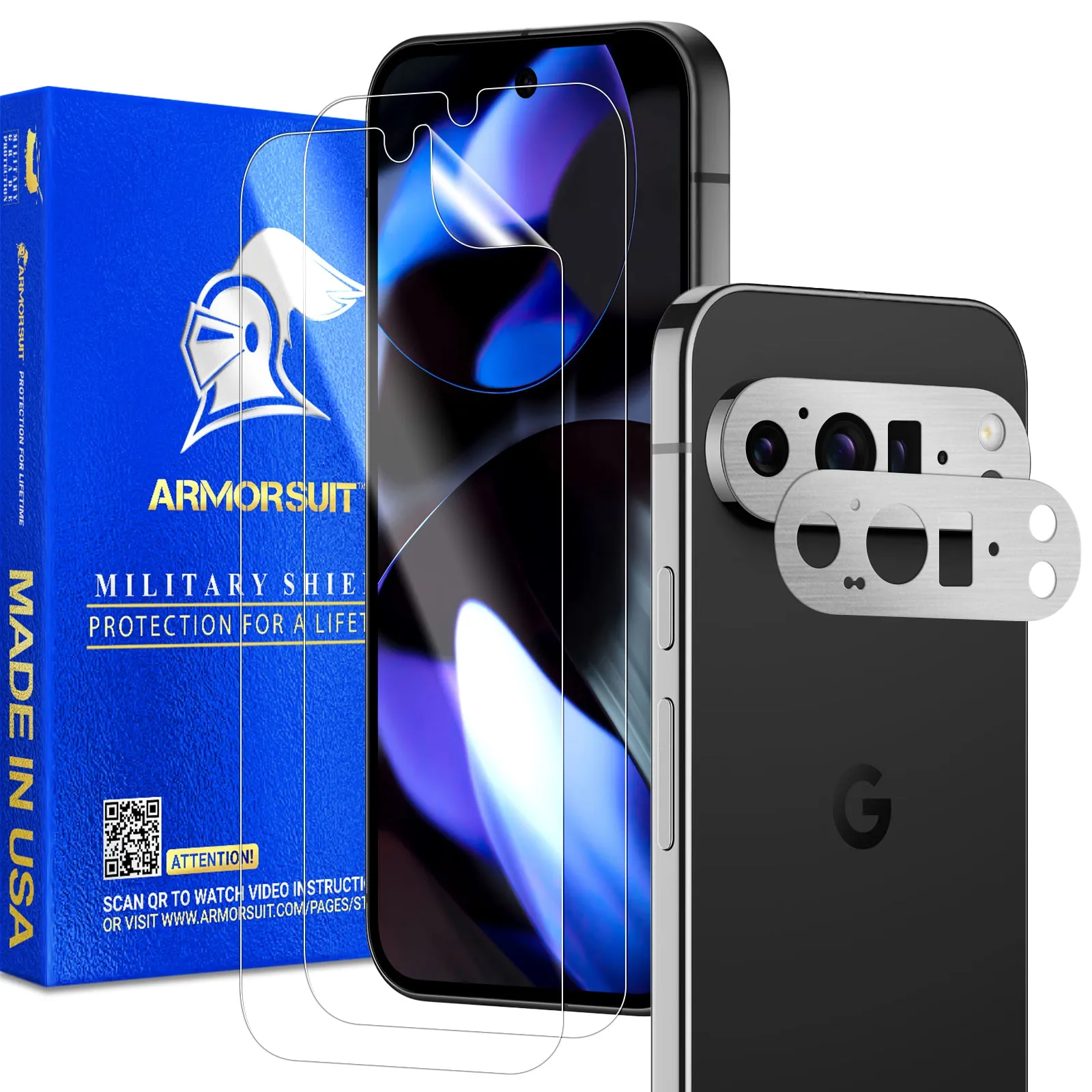 Armorsuit [2 2 Pack] Screen Protector for Google Pixel 9 Pro   Vinyl Camera Protector