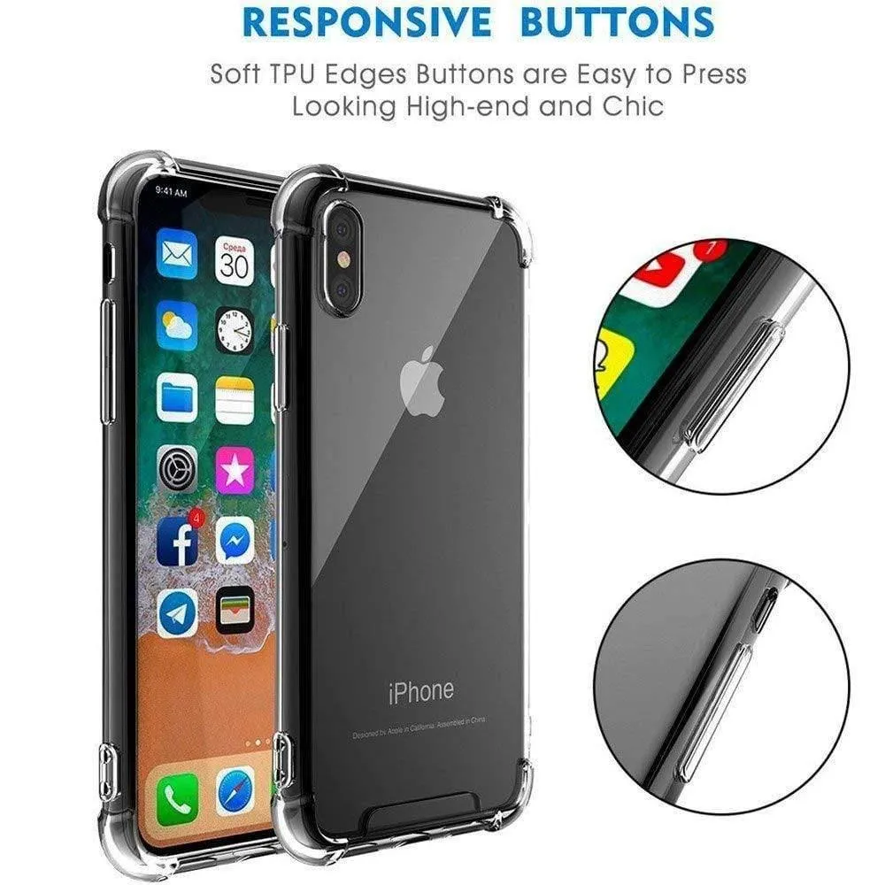 Atouchbo King Kong Armor Protective Case for iPhone 12 Pro Max (6.7") Anti-Shock Mobile Case Clear