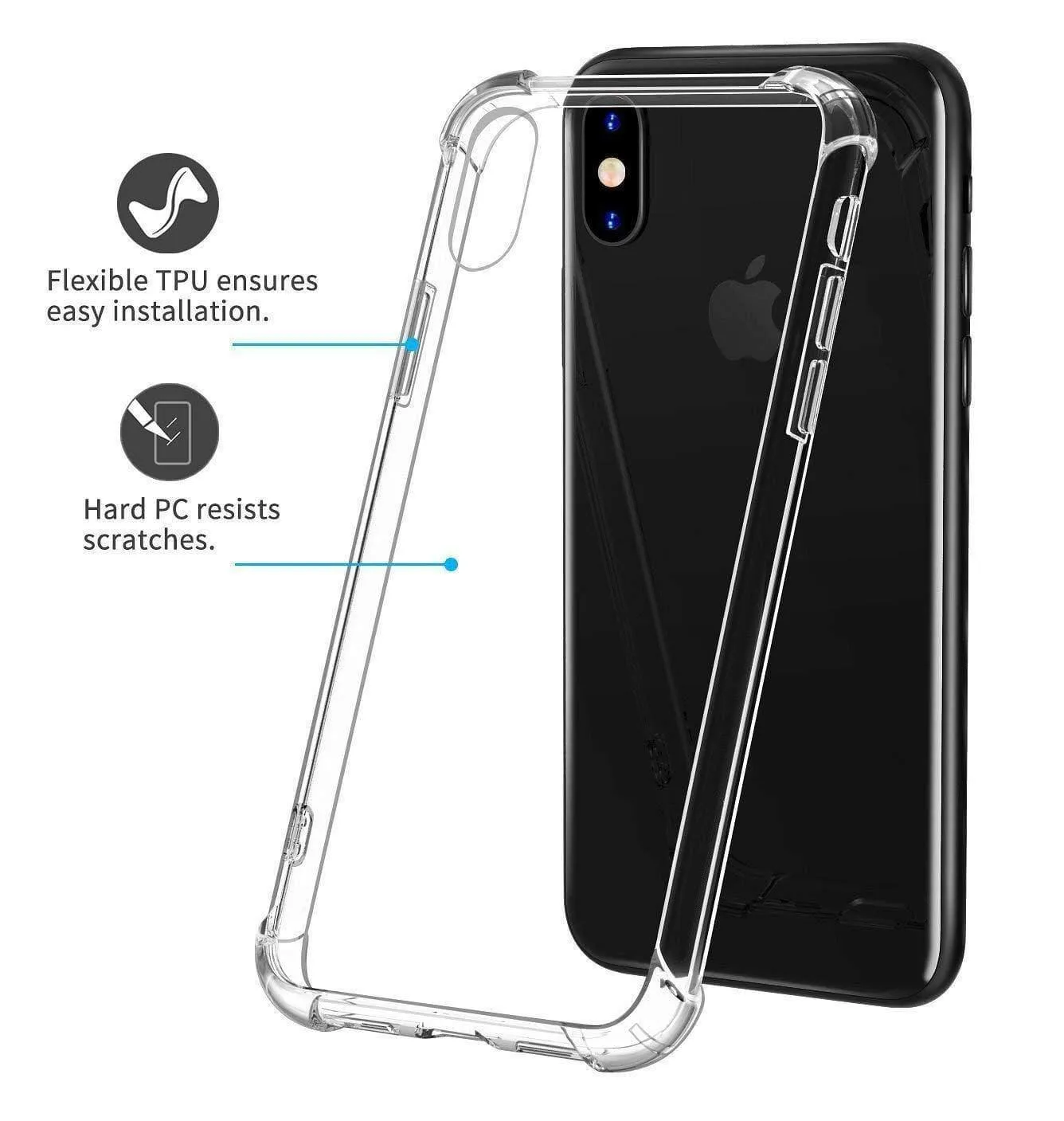 Atouchbo King Kong Armor Protective Case for iPhone 12 Pro Max (6.7") Anti-Shock Mobile Case Clear