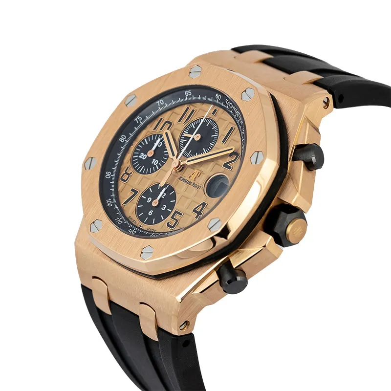 Audemars Piguet Royal Oak Offshore 42mm Rose Gold Black Rubber Strap 26470OR.OO.A002CR.01