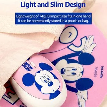 ★Authentic★Disney Mickey Mouse Multi Pairing Wireless Silent Mouse★Noiseless Button/ Slim Design