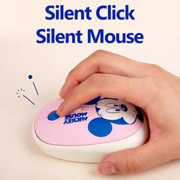 ★Authentic★Disney Mickey Mouse Multi Pairing Wireless Silent Mouse★Noiseless Button/ Slim Design