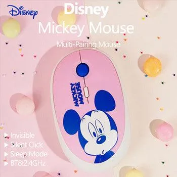 ★Authentic★Disney Mickey Mouse Multi Pairing Wireless Silent Mouse★Noiseless Button/ Slim Design