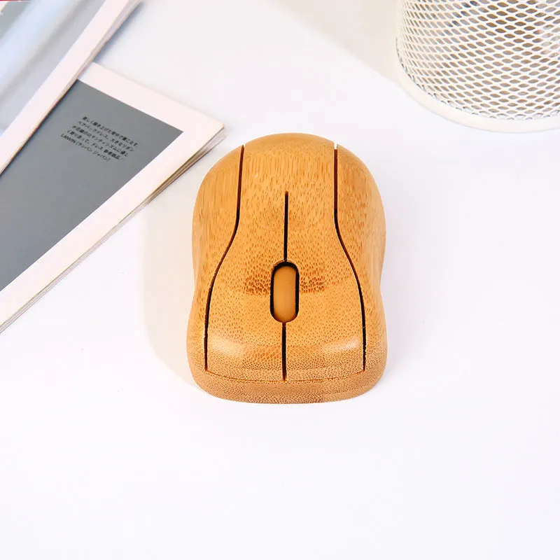 Bamboo Wireless Mouse Customizable Logo