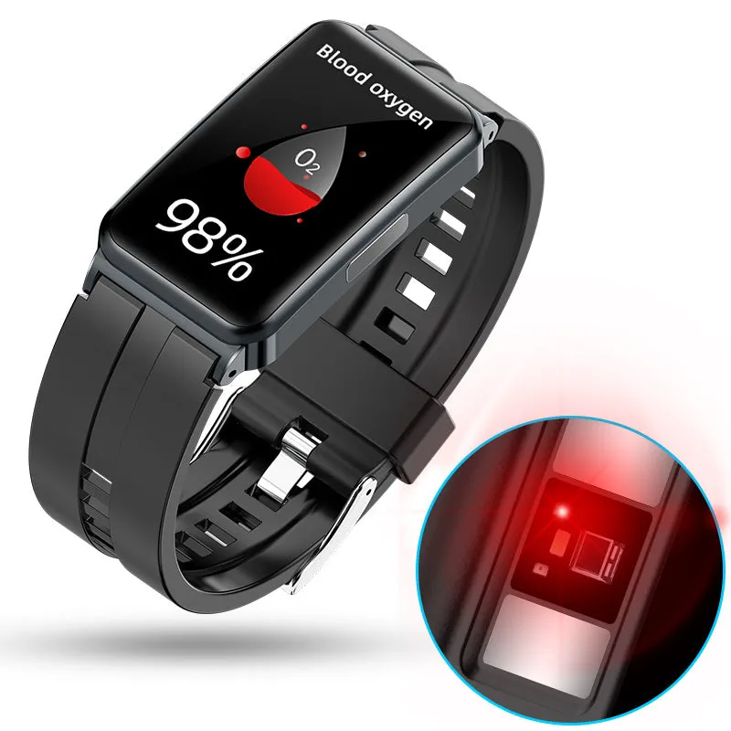 BEARSCOME BCEP01 ECG HRV Monitoring Smart Watch, SpO2/Sleep, Music, Waterproof,Message/Caller Receive, Female Caring