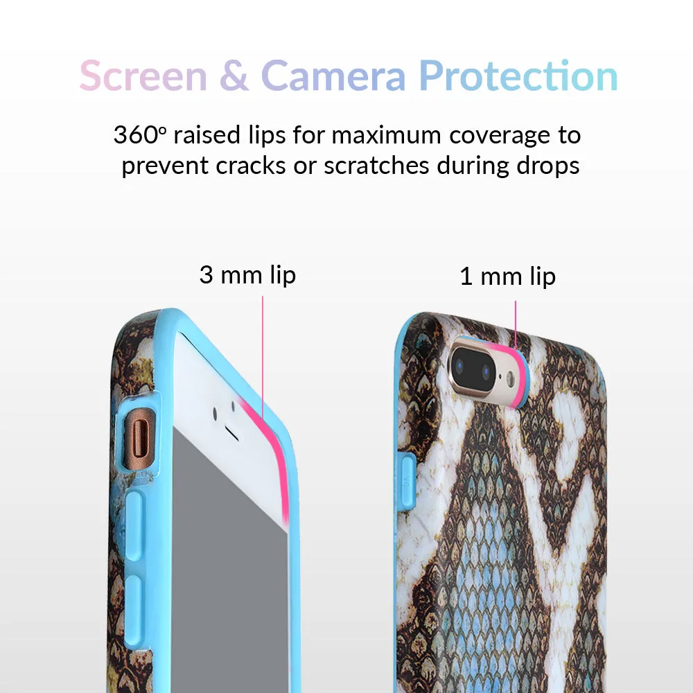 Blue Snakeskin iPhone Case